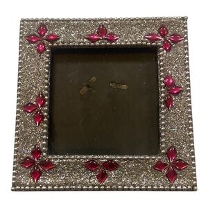 Small Pink & Silver Glitter World Market Frame #7141